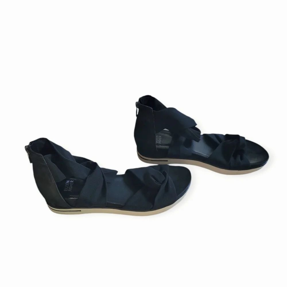 Eileen Fisher Zanya Platform Gladiator‎ Sandals Black